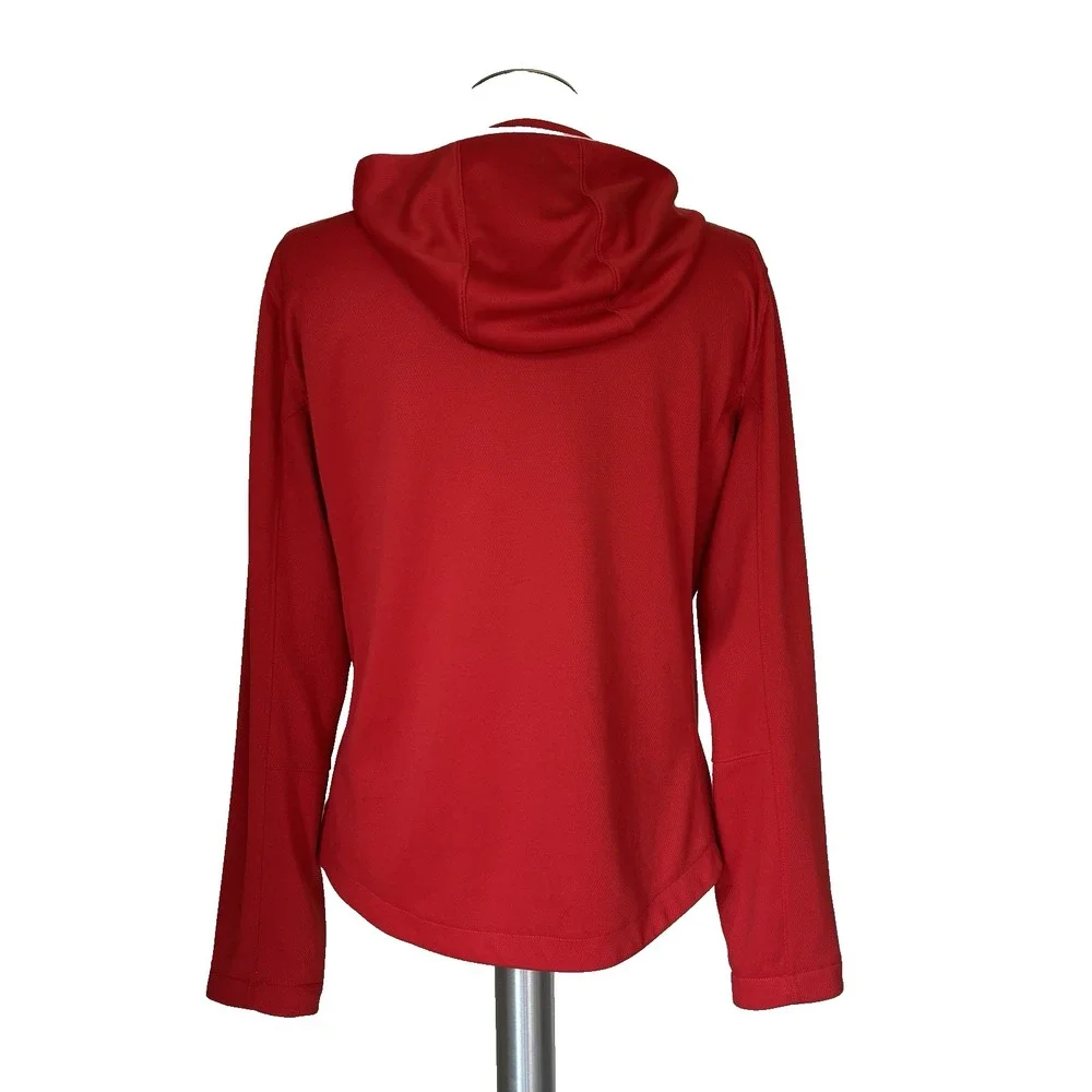 Nike Dri-Fit Zip Up Hoodie Jacket Women's M Red Athletic Activewear Running Gym